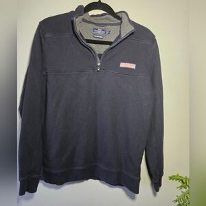 Vineyard Vines‎ Men's Navy "Shep Shirt" Quarter-Zip Sweater ~ Size Small